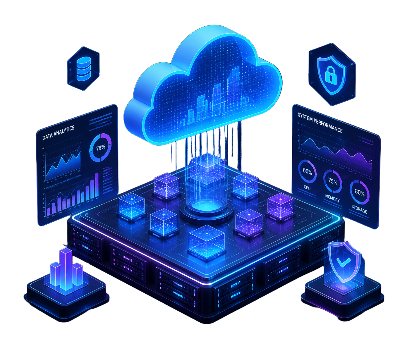 Cloud infrastructure illustration